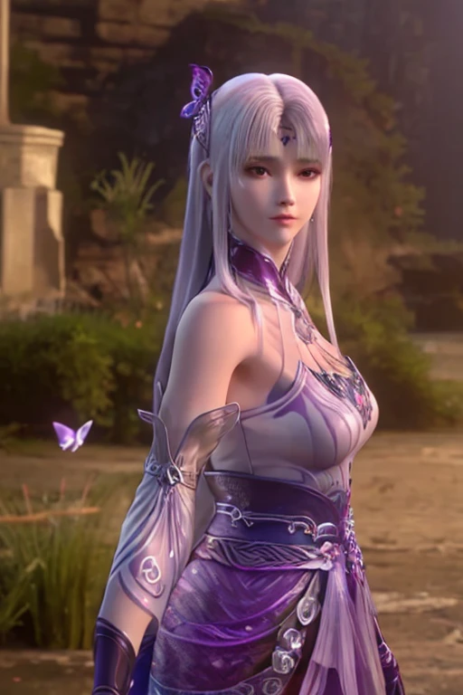 Long purple hair, Purple eyes, Upper body, female pervert,Chinese faces and costumes
