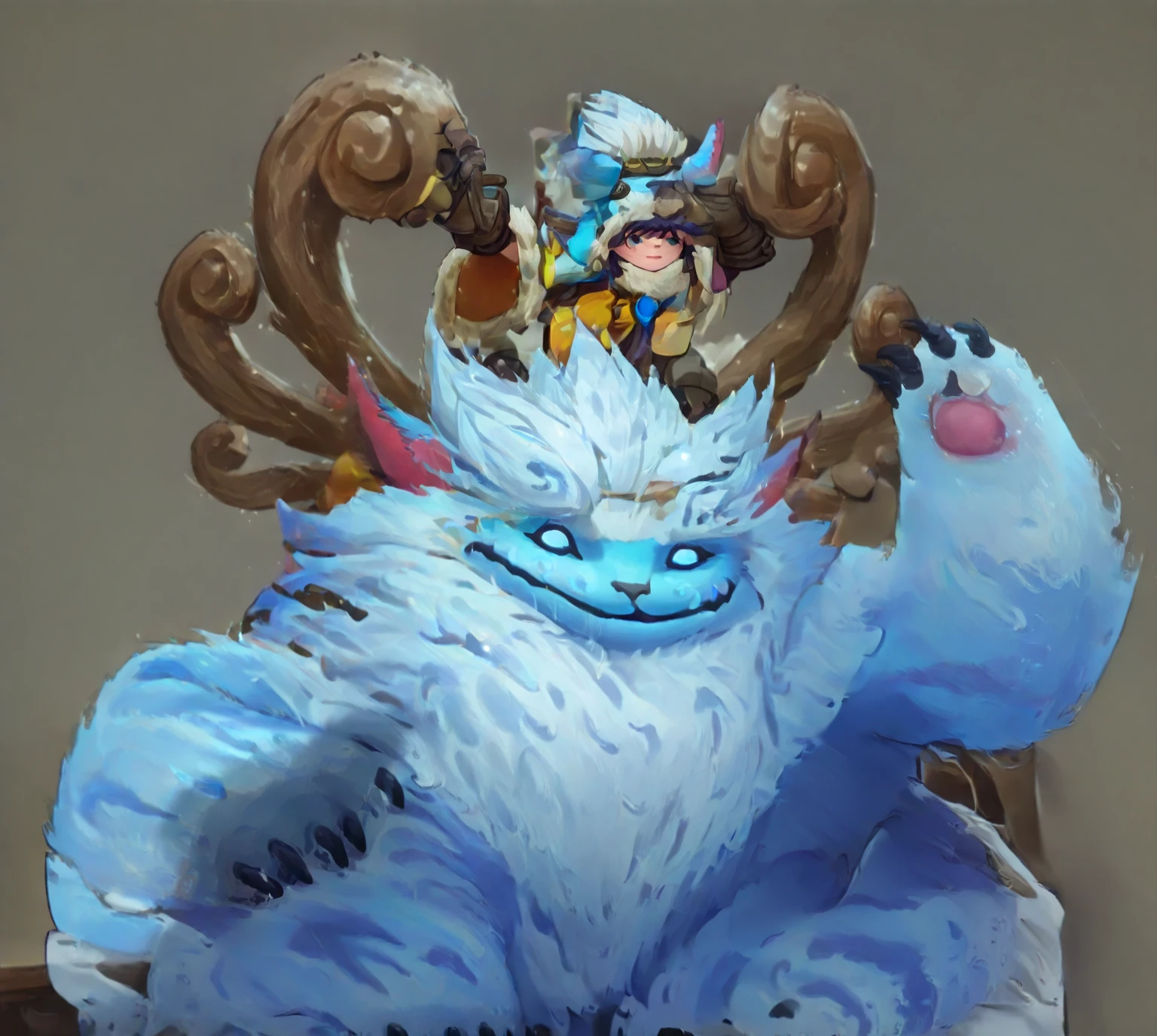 Alone，male people，chubbinesat minora，Upper body， Detailed pubic hair， A high resolution，， tmasterpiece，Excessive obesity，Obesity in the extremities，Lift your feet，sky，naked，fly，hilichurl，play the guitar，bard