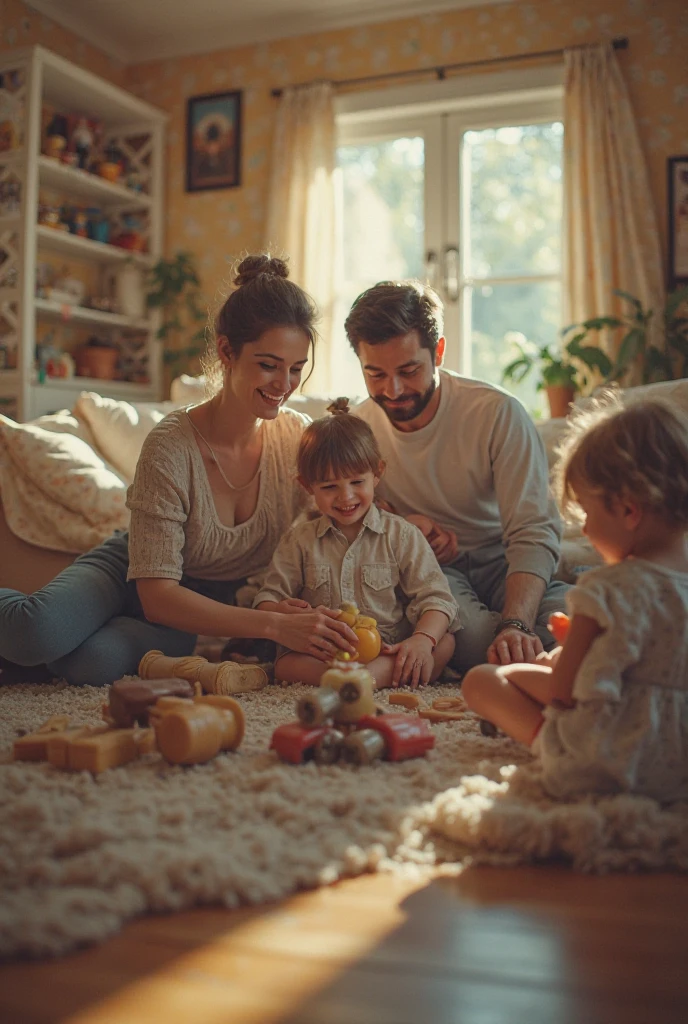 adult parents play with their 