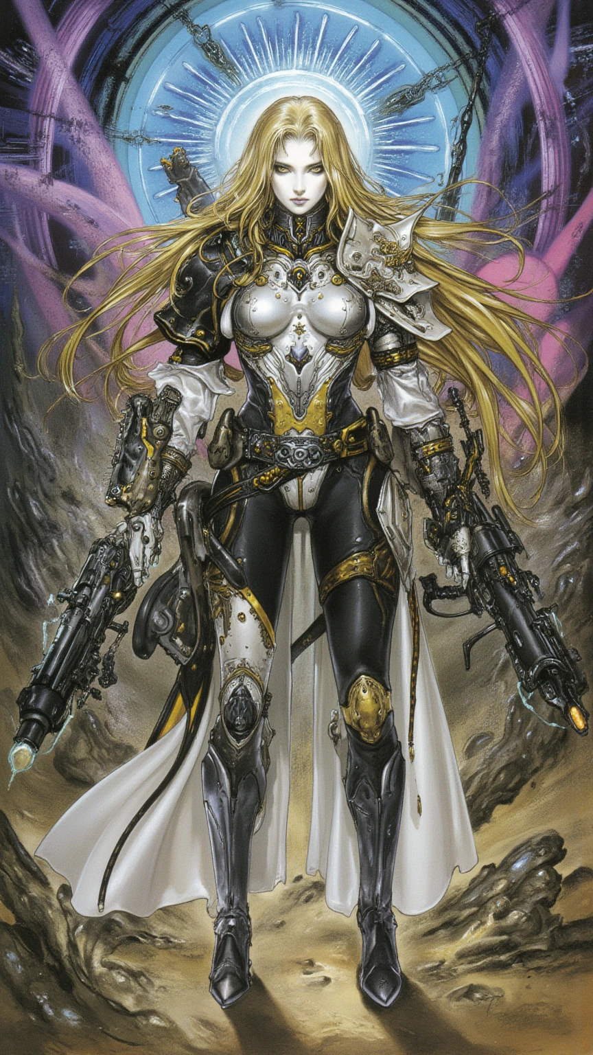 (((golden skin))), (((back view))), (((phoenix tattoo on back))), (((golden suit))), (((perfect ass))), (((best qualityer: 1.4))), (((Afro))), (((DuneWalker))), (((post-apocalypse))), (Unbeatable masterpiece), (hiper HD),(CG 8k hyper-realistic), (((breasts big))), (((hyper feminine))), sensuous girl, (purple bob hair with straight bangs), ((( sculptural body ))), (((1 girl))), 20 year anime girl with perfect body, Beautiful and well-groomed face, slanted eyes, muscular body:1.2, costume with textured details in pixel art, (Head to thigh photoodern samurai pants, Complex equipment,Tight, dark clothes,With white stars and white stripes, Metal parts in armor, afro girl, (((standing alone))), pirralha violent, (((14歳))), sensuous, pose de atitude, work of art, post-apocalypse, (((manga style))), Bounty Hunter, violent, Manic, the way you want, slenderbody, thin but strong, perfectbody, roupa moderna, Advanced technology, short shorts with checkered pattern in red and black, fur collar jacket, sleeves with vertical striped pattern, neutral background