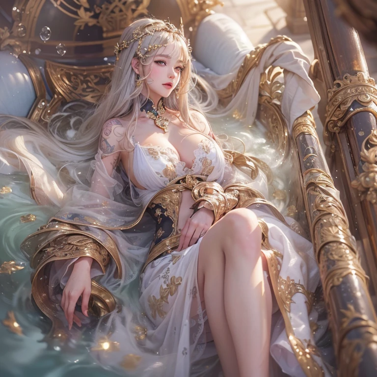 The ultimate masterpiece，(Fidelity:1.2)，((Raised sexy))，((Asian girl))，((cabelos preto e longos)),Unlimited scenery，(White:1.2+White:1.1,Delicate skin)，((Bigchest))，((The room was great)),((Heterochromic pupils)),((ornate decoration)),(semi transparent:1.1)，Looming，((Loose red hanfu))，((Empress Fan))，(lisses: 1.1)，(Clear curve details: 1.1)，(adolable: 0.9)，(Shiny: 1.1)，(goddes: 1.2)，Domestic style，The warmest yellow，The environment is mysterious and elegant，((The model is beautiful and sexy))，slightly fat big breasts，((full body concept))，((Full body like)),One guy