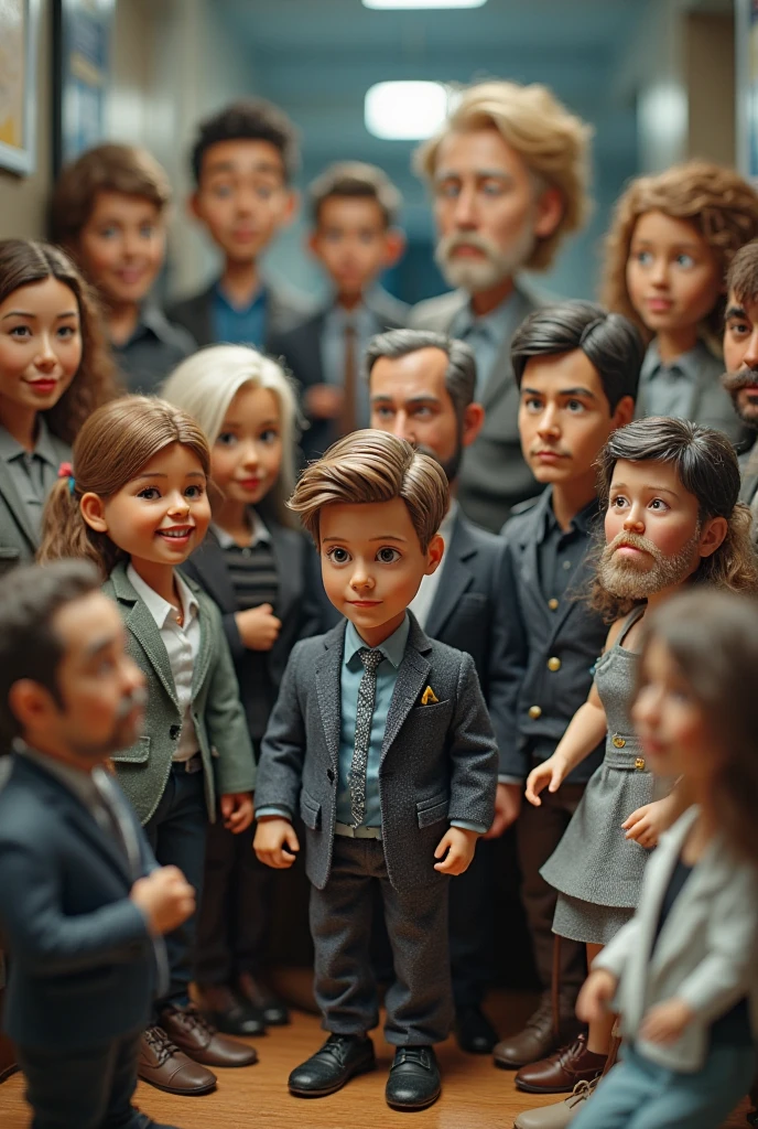 A group of Auerbach children focus on the face