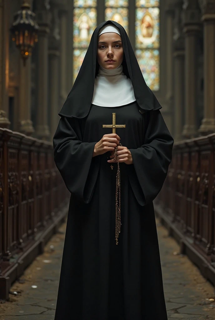 Big ass and skinny nun with big ass