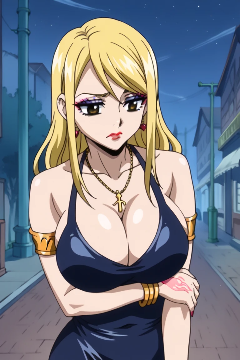 Lucy,Big breast,Plump,Curvy figure,Golden bracelet,Professional make up,Long wavy
hair,Half open eyes,pearl necklace,Hoopa earring,Mature,Sleeve thin Classy dress,Cleavage,Wedding ring,Eyeshadow,Glossy lips,sunglasses Dandy old man wearing matching ring with lucy standing beside lucy and getting intimate with her
