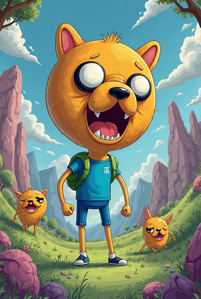 He tries again , You just played Finn with Jake's face, crie um Jake "" In the style of the series Adventure Time, in 8k ultra HD and high quality