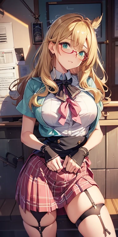 (Where she is putting a foreign body in the pubic area:1.8), Side Ponytail, medium breasts, a necklace, (nipples are slightly visible), Collared shirt, (Broken black vest:1.7), (Torn clothes:2.0)、 (Black skirt), Lie on your back, (Another person rubs her chest:1.7)、(shirt pull:1.5), (skirt pull:1.5) White skin, Others pull down her shorts、((An embarrassed and surprised look with blushing cheeks))、 White sigh, drooling a little