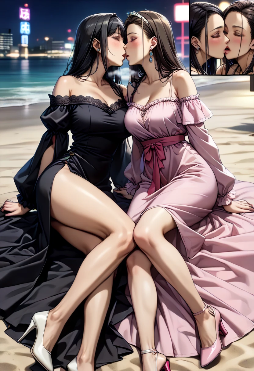boa hancock ,(Black Hair, long Hair: 1.3), Beautiful Hairstyle, Realistic eyes, beautiful detail eyes, (realistic skin), beautiful skin, bedroom,(white transparent dress:1.4) , large breasts, female pubic hair, sitting, solo, spread legs, (spread pussy:0.6), uncensored ,masterpiece, best quality