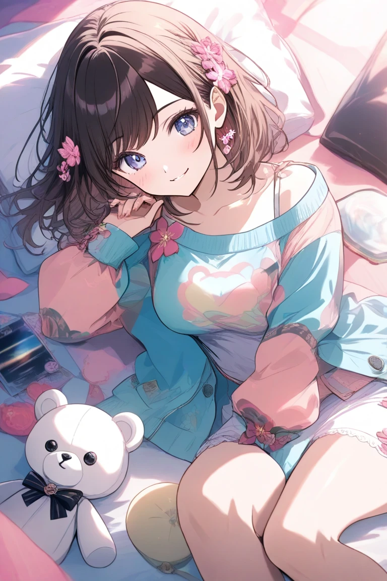 10years old girl, ((Medium bob hair)),japanes,Pink lingerie,nudde,Finger masturbation,Shaved,Kamimei,,小柄,small tits, (light)))), (photographrealistic: 3.0), Rim lighting, (High Detail Skin:1.2), 8K UHD, Digital SLR, High quality, High resolution, 4K, 8K, Bokeh, Best ratio four fingers and one thumb, Cute One Girl,Hugging a stuffed animal
