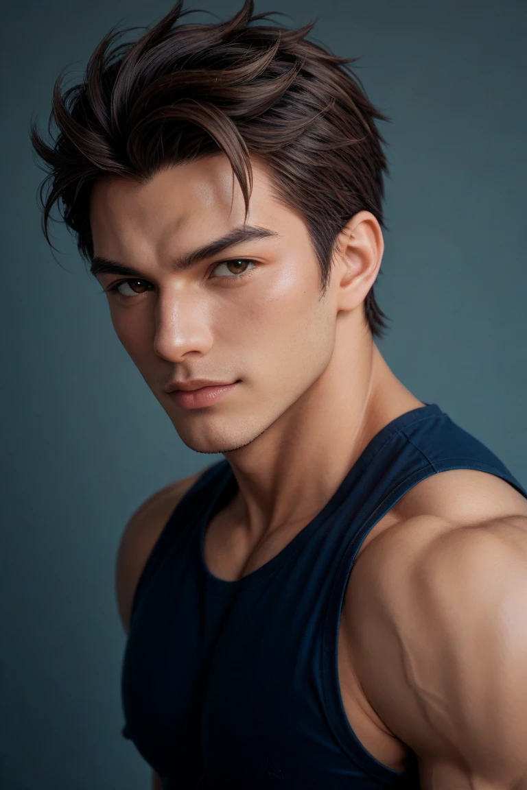 1 male, Upper body naked,jeans, Muscular, face, Realistic, photograph, real photograph