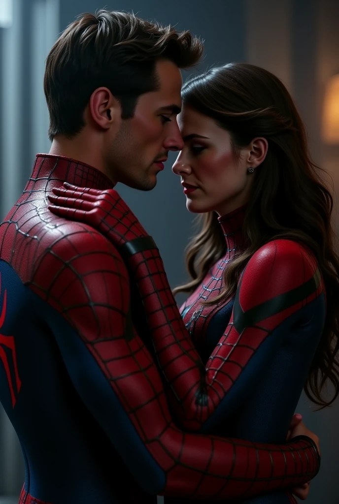 Hyperrealistic art of  <lora:Spiderman SD1.5:1.2>
Spider-Man a woman kissing a statue in the rain, Extremely high-resolution details, photographic, realism pushed to extreme, fine texture, incredibly lifelike