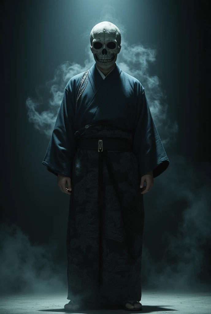 8k、Ultra HD、Horror-themed movie stills,夜の町の中央にCreepyに立っている、A short, skinny, bald old man wearing a traditional Japanese kimono with narrow eyes and a large head、Alien head shape、Carrying a walking stick、Shallow depth of field, Vignette, Very detailed, High budget, Bokeh, CinemaScope, Sulky, amazing, nice, Film Grain, granular . Creepy, Anxious, dark, Creepyな, Suspenseful, strict, Very detailed