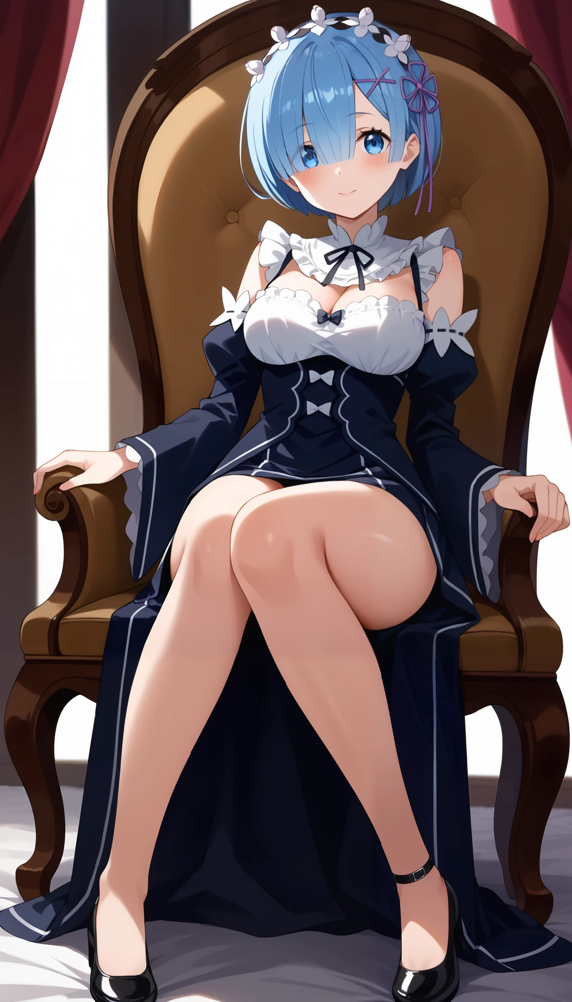 ((upright)), ((arm at side)), looking at the viewer, simple background、white background, 1 girl, open your mouth, smile, Virtual YouTuber、with a girl、((highest quality, expensive_solve, clear_image)),(black hair), (black cat ears), (Ahoge), (ridiculously short hair), (wavy hair), (blue eyes),、laughter、very big breasts、whole body、Draw to the toes、I put boots on my feet、cleavage visible、dressed in military uniform、Reference sheet、((show viewer))。
