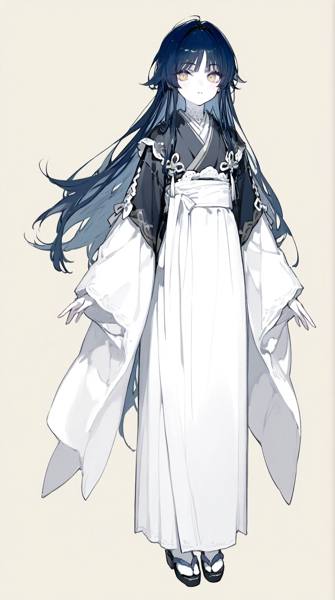 masterpiece、Close、Super high quality、Highest Quality、 、boy、Young man、 suspicious、 smooth hair、anime style、((dark blue hair:1.5))、((golden eyes:1.5))、bungs、pure white skin、Original Character、intricate design、Unique Design、Long Lashes、full bodyの描画、request、Possible Adoption、full body、background、((白いbackground:1.5))、full body、pure white skin、background無地、backgroundなし、characters only、Japanese style、 kimono。
