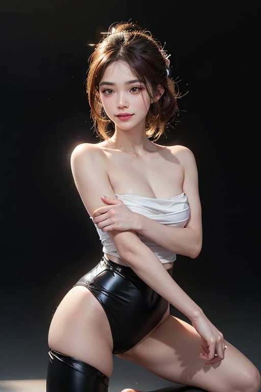 Sexy clavicle、Attractive oval face、double eyelid、Pink Lips、Small Nose、Ultra-high resolution、Ultra-detailed、Lace bra and panties、Fresh and impressive、 nature(Huge boobs:1.25)、Spread your legs、Crotch close-up、(From below)、(Glowing Skin:1.4)、(Low angle))、Perfect figure、Sexy pose、ponytail、1 navel、By the pool