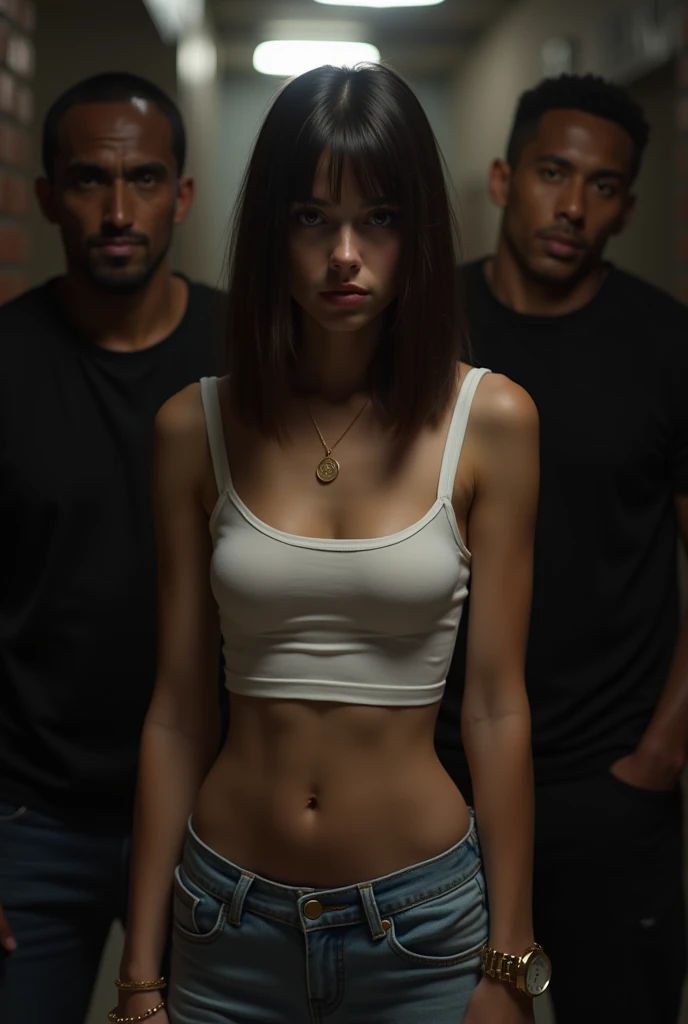 Girl in prison,BITCH,surrounded by men,gang rape