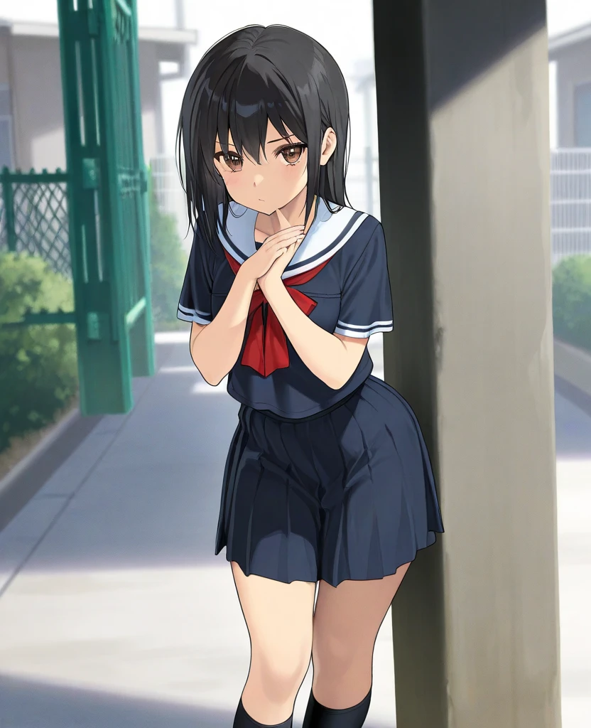 Junior high school nudist、Severely melted clothes scatter、Fight against the strong wind、soaring wide open、Dynamism、Hide your crotch with your hands