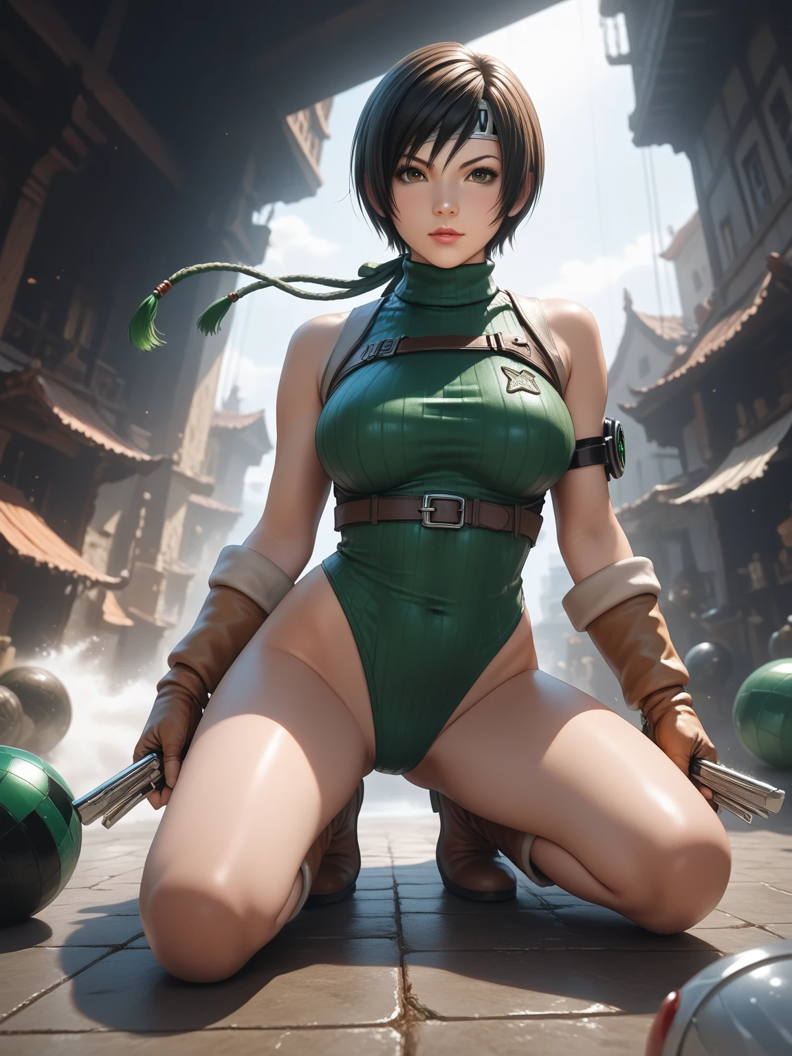 From below、Dark green hair、Blue strapless slingshot swimsuit(nsfw)、Open your mouth、A big smile、vapor、Wet、Sweat、The shape of the tip of the chest is clearly visible.、Erect nipples(nsfw)、The areola is visible、Exposing the nipples(nsfw)、short hair、amount、Elf、Super big breasts、Dark blue lipstick、Purple Lipstick、Blue collar、Blue fingerless gloves、Blue Pearl Earrings、Seductive pose、Spread your legs、bed