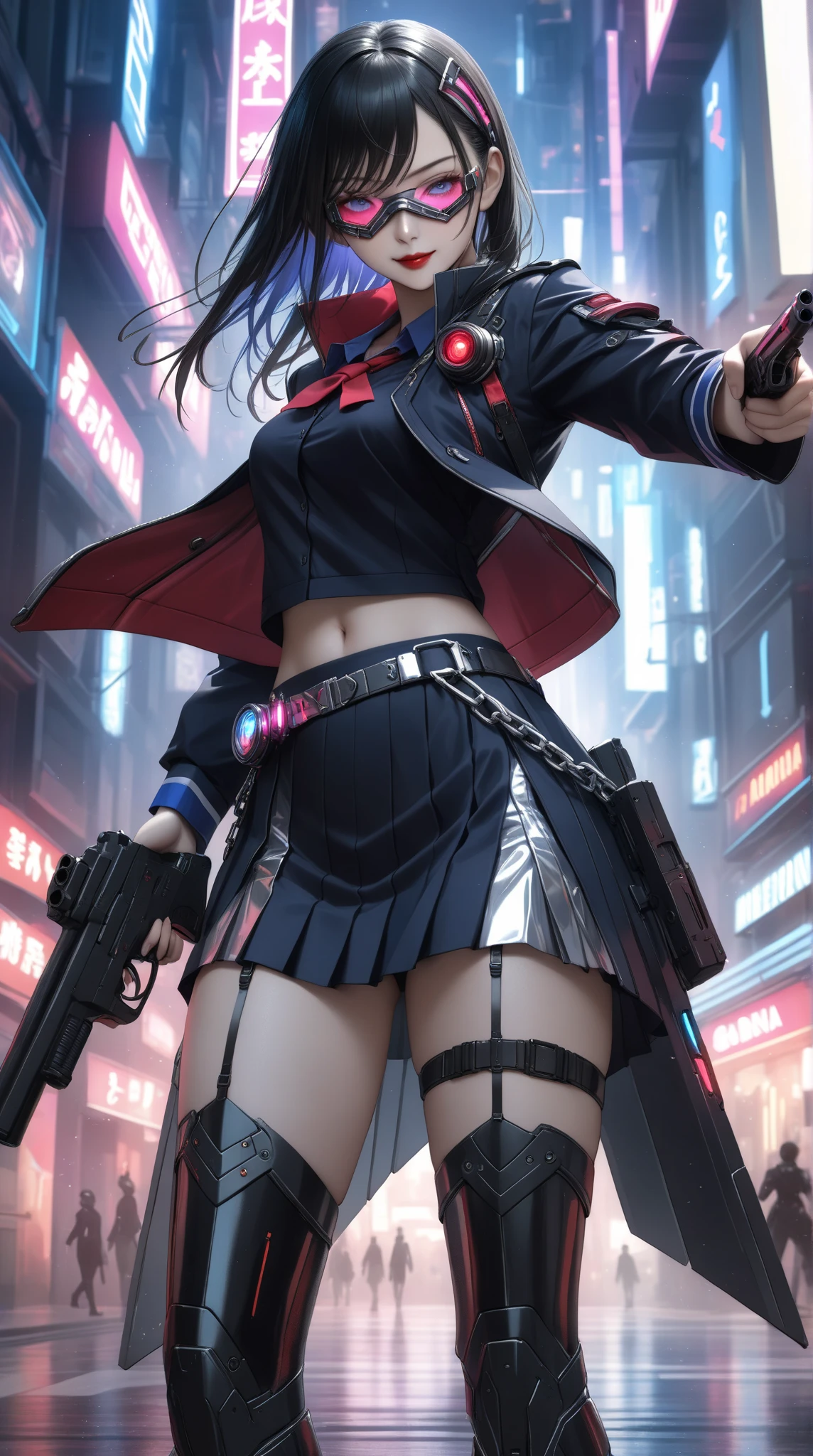 Tifa Lockhart Wearing A Shujin Academy uniform From Persona 5, in the art style of persona 5, Shigenori Soejima