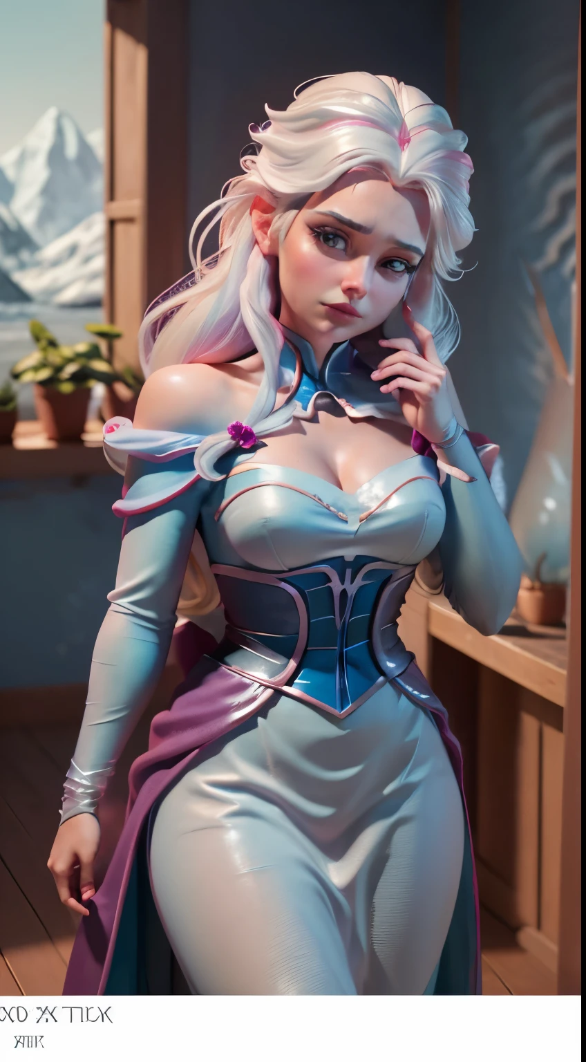(elsa Frozen-rose quartz SU mixing models .) (ultra FUSION) Highly detailed CG Unity 8k wallpaper, style shot, Complex, high detail, dramatic, Highest quality film still image, Very detailed, Masterpiece, Best Quality, character design, Elsa, frozen elsa,Pink Diamond Fusion (( Dark style)), realistic and ultra detailed rendering style, natural light, sharp character design, (hard focus, 8k), (((natural skin texture))), texturas 8k, Soft cinematic lighting, adobe light room, dark room, HDR, sophisticated, elegant, rich detail, Sharp focus appearance) )), calming tones, Frenzy of details, intricate detail, super detail, low contrast, Soft film lighting, muted colors, Exposure Mix, HDR, Desteñir, 35mm, F/1.4, THEY ARE LIKE THIS, F 16, 25 sec.