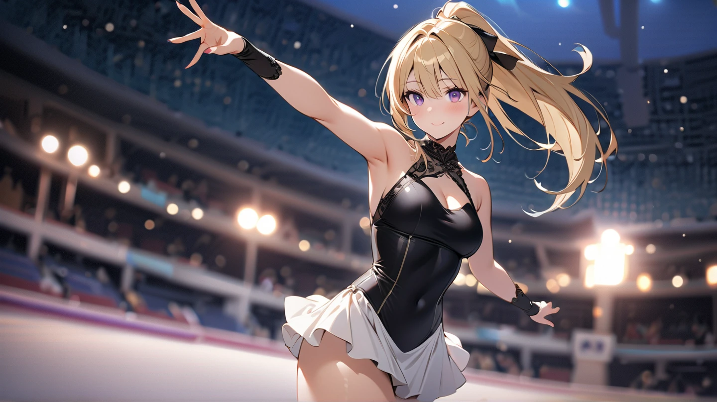 ((2D beautiful girl、top-quality、Perfect Finger 1.1、Perfect Anatomy 1.1、Dress perfectly、Beautiful illustration))、cute petit girl、(transform sequence)、((Leotard))、14years、a junior high school student、Fractal Art、baby-face、((stright long hair))、beatiful detailed eyes、Show your teeth and smile、glad、Full Body Display、（1人）、（cheer girl）、quiet dance school、The costume is brightly colored、