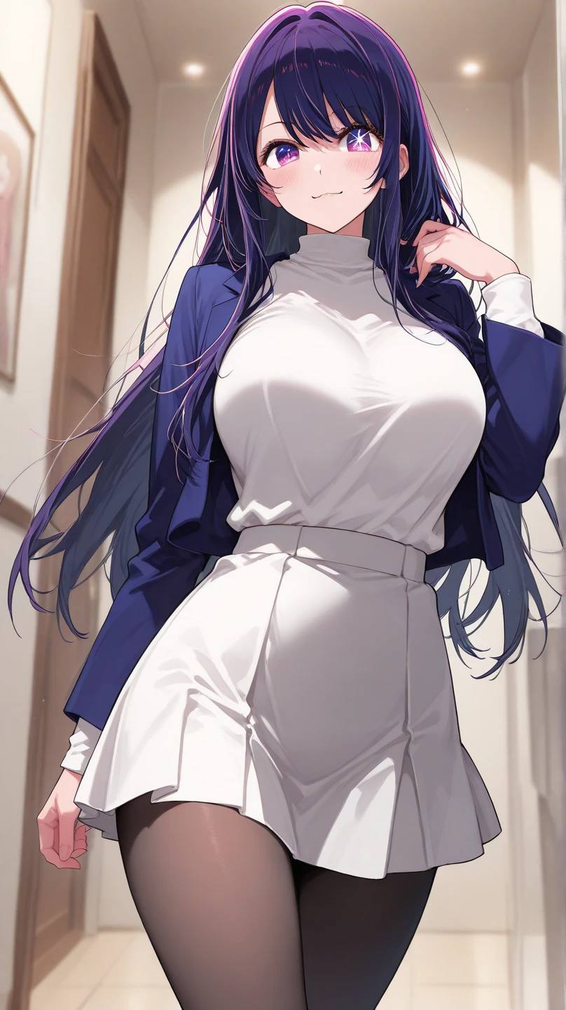 masterpiece, best quality, very aesthetic, absurdres, 1girl, mature_lady,1girl,naked_shirt,,gokou ruri, ore no imouto ga konna ni kawaii wake ga nai, hair flower, ,in a palace,floating droplets of water,