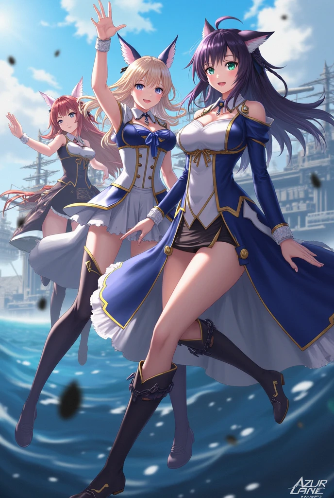 Anime girl with very big breasts and very big ass, full body Xianxia, small curvaceous loli, black hair long, sea, deck, standing split, curvy, (thighhigh),((Captain))), (smile), pixiv3dcg,, negative, pixiv, ecchi, otpipero potion, full body commission four, top rating on pixiv, ecchi anime style, seductive anime girls, pixiv
