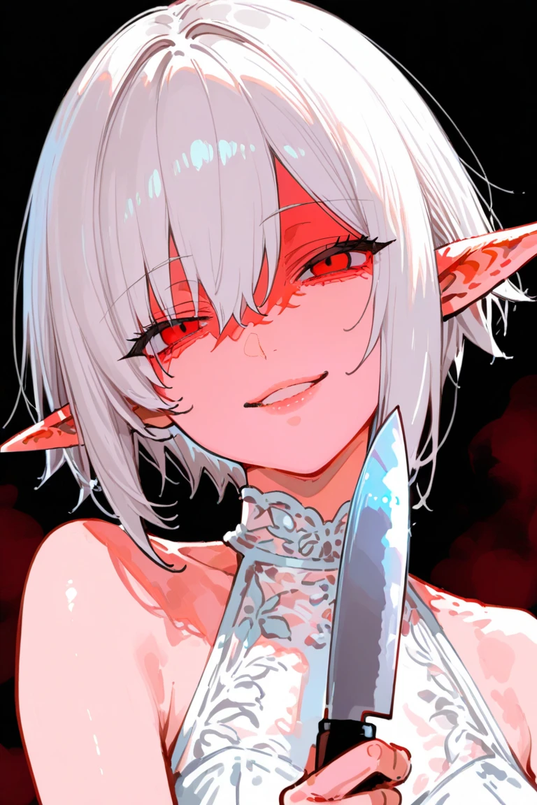 a demon boy with red eyes and horns on his head and a demon like headdress on his head, poster art, gothic art, yukito kishiro, Akihiko Yoshida