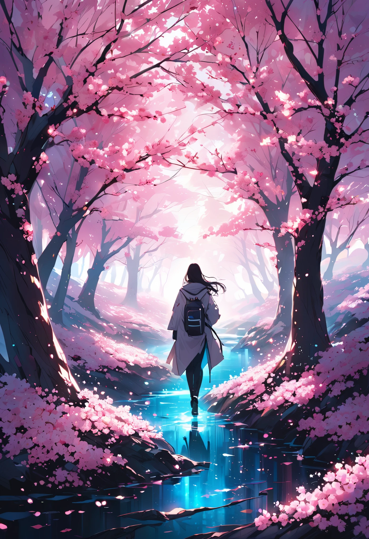luminescence art, Artwork, cherry blossom scent,