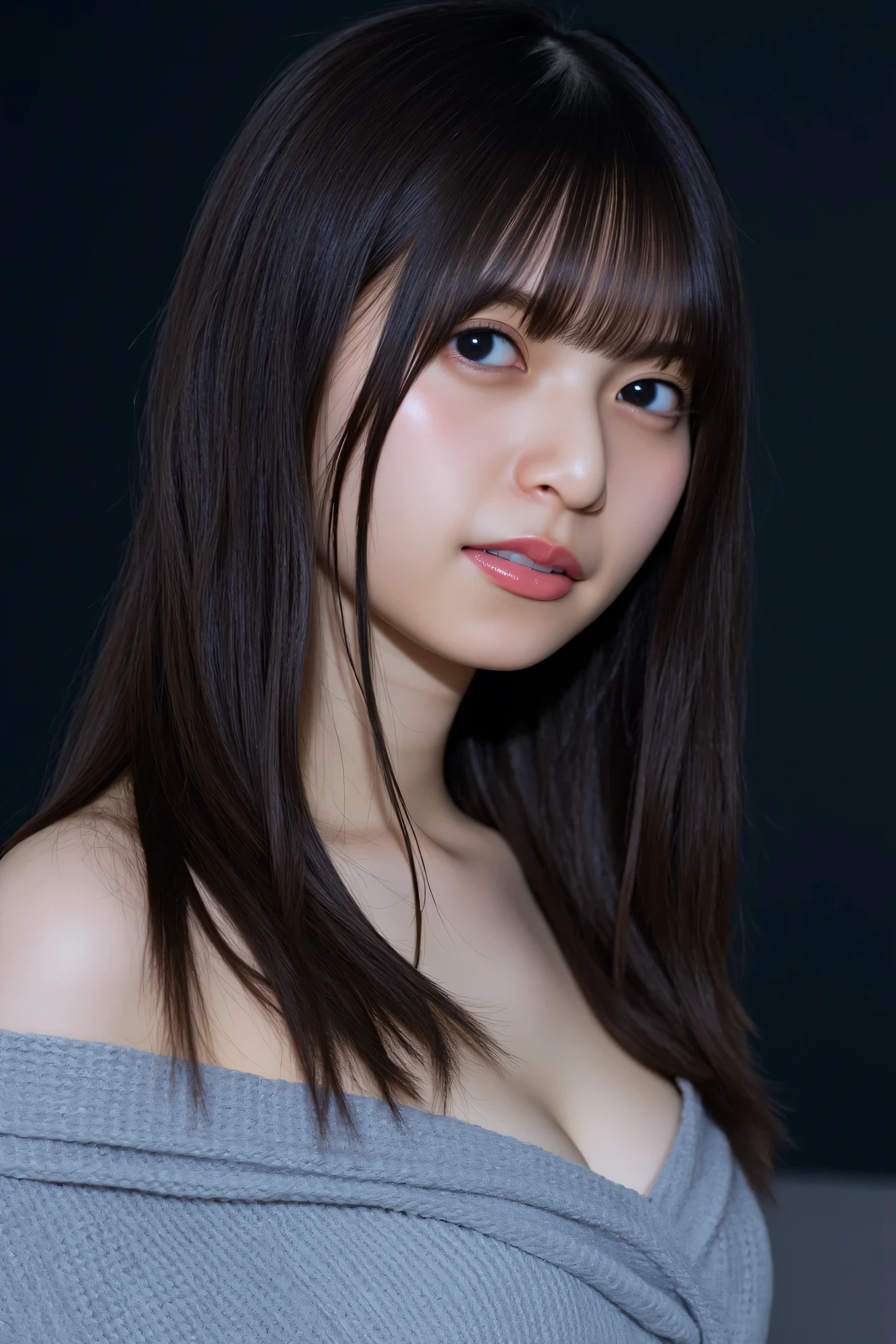random pose, mix4, (8k, RAW photo, best quality, masterpiece: 1.45), (realistic, photorealistic: 1.37), one girl, cute, cityscape, night, rain, wet, professional lighting, photons mapping, radiosity, physically based rendering, gradient black hair, gray hair, short curly hair, handsome, girl, lace(((Deep V-neckline)))slip dress, top quality photo, high res, 1080p, (clear face), (detailed face description), (detailed hand description), (masterpiece), (exquisite CG), extreme light and shadow, disheveled hair, master work, rich details, (fine facial features), (highest quality photo), (masterpiece), (detailed eyes), look in front of you eyes, fine clavicle, ((big breasts, huge areola)),(((areola_slip))),((puffy areolae)),((sideboob)),(underboob),(((collar))),earrings,