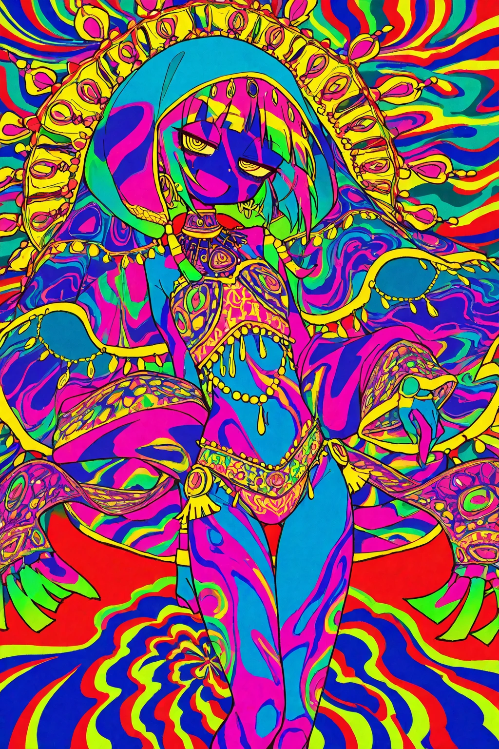 NSFW, Seductive psychedelic horror, nipples, Trippy Hentai, body horror, having sex, real breasts, surreal Sex, LSD trip, sensual, psychedelic vaginal sex, vaginal penetration, provocative, very colorful, glowing