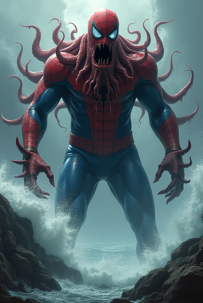 Superhero, hero, strong and robust male, Armor, Tentacle entanglement, uniform, Binding hands togethe, Foreign object invasion, monster breeding, wet, slime, tentacles, slimy tentacles, monster and human breeding, Tentacles wrapped around the body, Insert tentacles into the body, Blocked mouth by tentacles, Both hands are bound, The reproductive organs are covered in tentacles, The chest was torn apart by tentacles, Tentacles penetrate deep into clothes, Wearing pants completely, Complete wearing of trousers, Complete wearing of trousers, Do not expose the reproductive organs