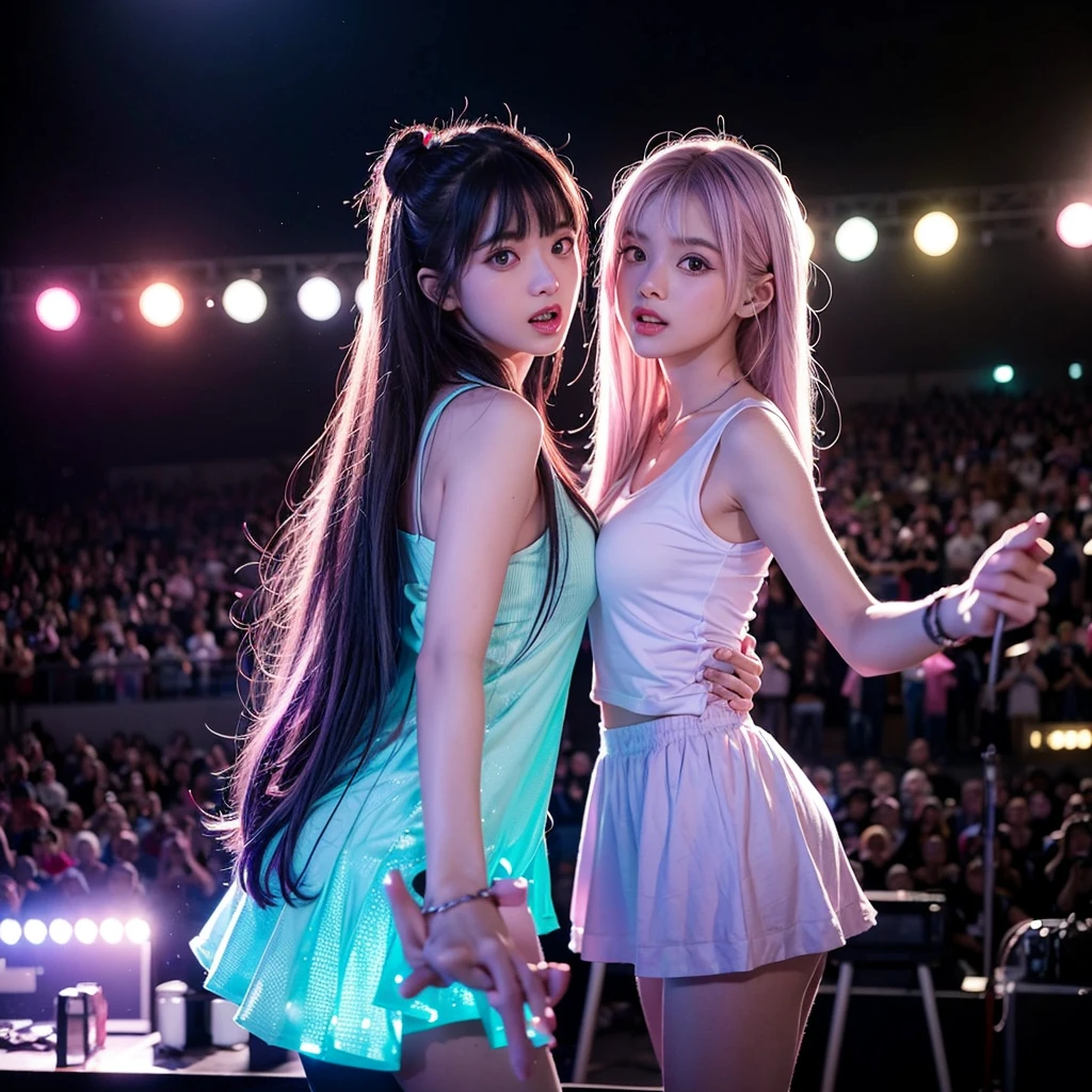 High-level, 8K Masterpiece TopQuality, Ultra-detailed CG, Absurd detailed wallpaper, PerfectLighting, Extremely detailed (((Personifying " WWE " as a KAWAII Girl))), Characteristic Items, aesthetic LifeLike Rendering, MysticSight,
Haze Tyndall Scattering, (Studio GRAY Background with (Oodles Dazzling RainbowColorParticles (BokeH))), (((Assfocus)) RoundlyButts ThighGap), (Exposed:0.33) 🔞 BREAK (Acutance:0.8), (NOGIZAKA FaceVariations) Extremely Detailed very KAWAII FaceVariations, Childish CaptivatingGaze ElaboratePupils Detailed Eyes with (SparklingHighlights:1.28), (Voluminous LongEyelashes:0.88)、Glossy RedLips with beautiful details, CoquettishTongue, RosyCheeks, Radiant PearlSkin with Transparency, Glowing DowneyHair . { (Dynamic LifeLike expressions:1.4) | (:d) }, (large eyes:-1) . Corrected BabyLike finger, presentingpanties,panties, holding,holding panties