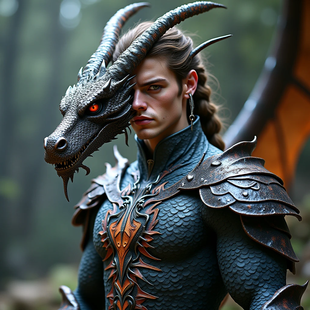 A man with dragon features