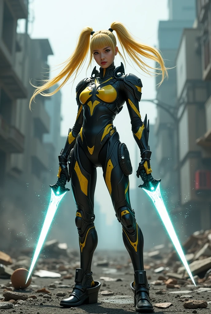 masterpiece, highest quality, photorealistic, scenery, stunning, photo (full body:0.7), of european woman running, motion blur, shiny, (raiden:1.1), (dynamic pose:1.3), (scifi, futuristic, hi-tech:1.1), cyberpunk, (night:1.2), wearing high tech half face-viser, (bullets), fire sparkling, white long hair, red inferno colour,black accent, holographic screens, high detailed RAW, 8k UHD, looking to the side, focused expression anittech, holding katana, posting sword drawing action