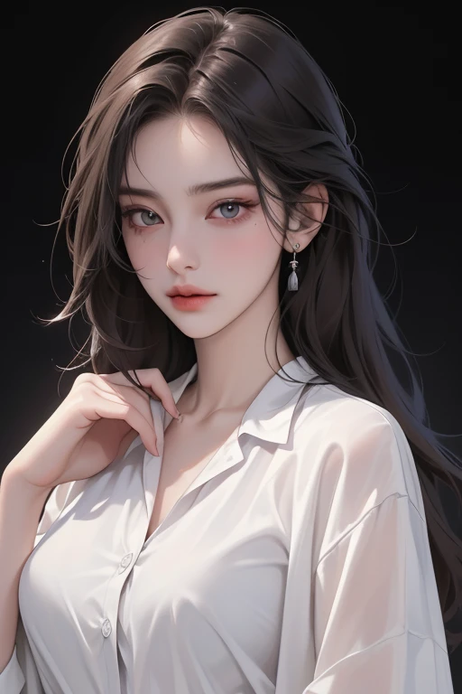(masterpiece:1.2, highest quality), (Realistic, photoRealistic:1.4), Beautiful illustrations, (Natural Side Lighting, Cinema Lighting), Written boundary depth, Beautiful thighs staring at the viewer, (Face Focus, Upper Body), 1 female，20-year-old，alone，（With background：Hotel Rooms） , thin, slender, Long Hair, Curly Hair, Bun Hair, Forehead, Forehead, Forehead, Forehead, thin, slender, Earrings, sweater, jeans, Are standing, ((Close-up)), ((Close-up)), ((Close-up))