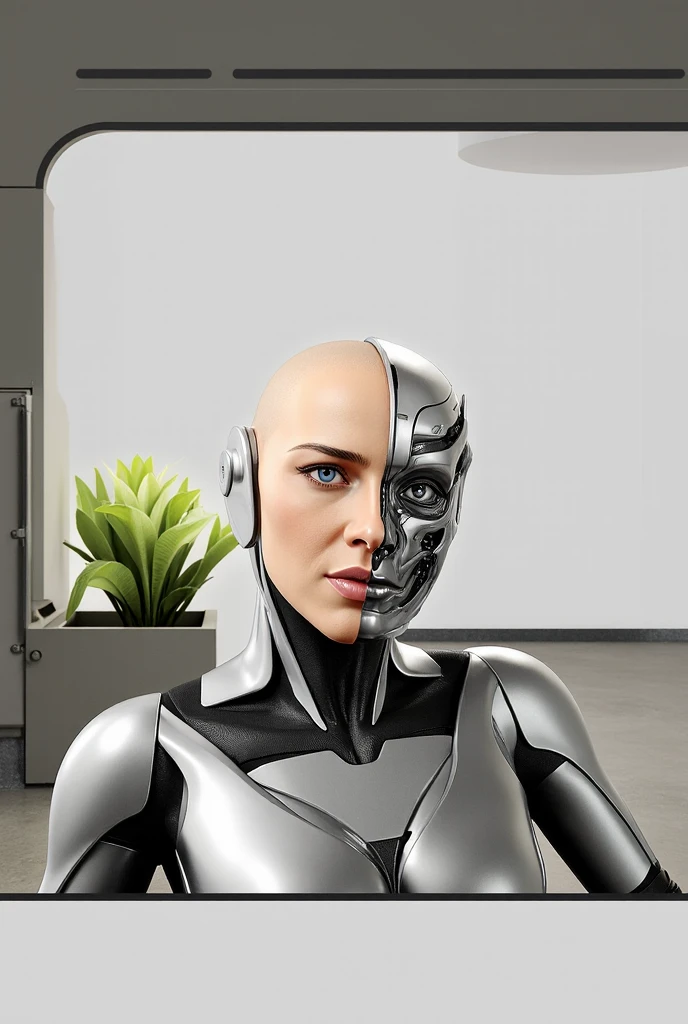 cinematic photo a bald woman in an office<lora:Sophia1024-000375:0.8> <lora:add-detail-xl:1.5> . 35mm photograph, film, bokeh, professional, 4k, highly detailed
