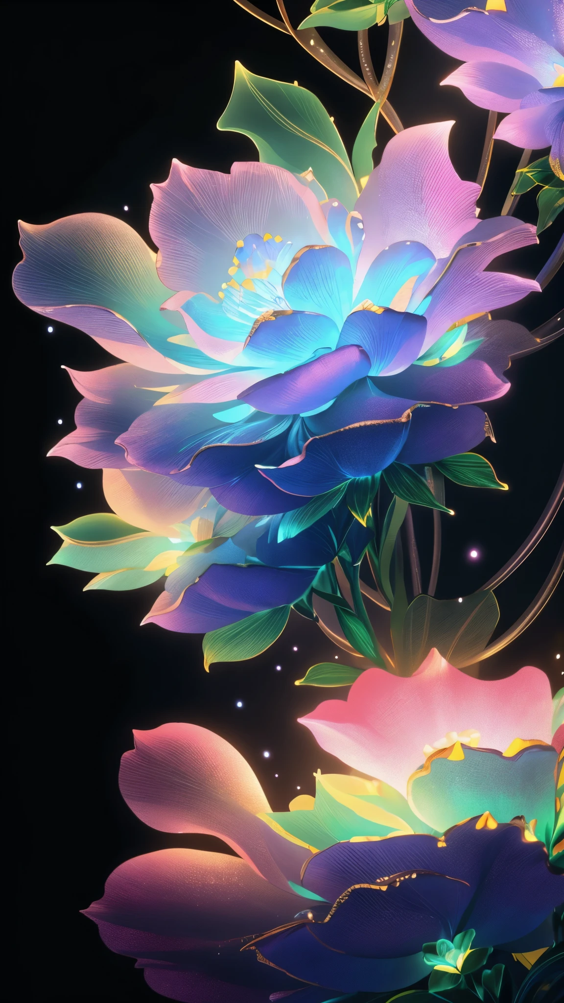 best quality, realistic, photorealistic, overdetailed makeup, " Mountain of flowers and fruits  + fairy +  Chinese architecture " Highly detailed porcelain sculpture " southern ice ",  Ultra wide-angle , highlight lighting, volumetric lighting, backlighting, (detailed light), ((extremely delicate and beautiful)),  Dramatic _shadow, Ray_tracing, HDR branch of delicate lilac flowers,  super transparent , holy light, beautiful spectral light,  petals shine , blinking,  dark background, transparent light droplets, reflective light, bright, light flowing in, optics ,  portrait profile , sharp focus,  magical , intricate, ultra realistic, fantasy,  Composition , light, artstation trend, jewel , Patronus Silver Vaporous Cloud, corrosive enveloping Ray family, 8 k, ureal air 23v4 uplight