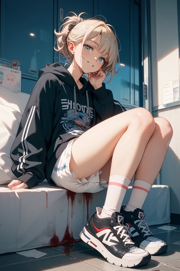 (masterpiece、Highest quality:1.2、8K)、Centered、whole body、1 girl、Minimal&Simple Fashion、Simple Sneakers、Simple Background、Pure white background、Eyes open、20-year-old