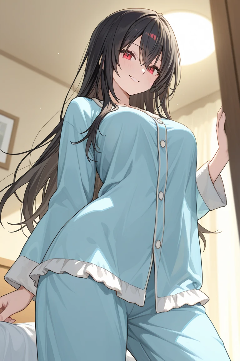 One Woman、cute女性、Thighs、Best image quality、High resolution、masterpiece、super high quality、Spread your legs、cute、good、cuteパンティー、You can see the pink panties、Small Ass、big 、Blushing、4K quality、Blushing、Proud face、Wearing black knee socks、bed、Spread your legs、Panty shot、Sweaty all over、Heavy breathing、heart、A mean look、Upper Body