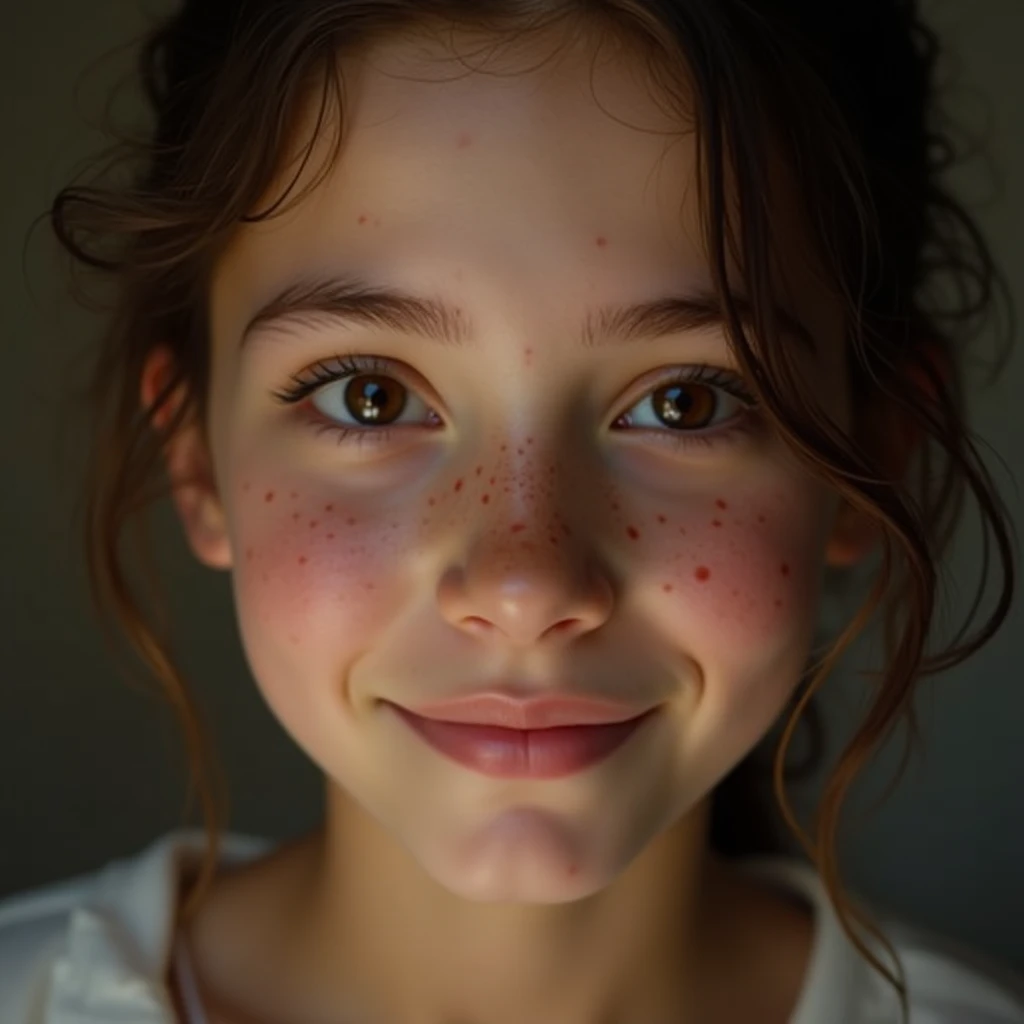 Take a photo of a child with anemia