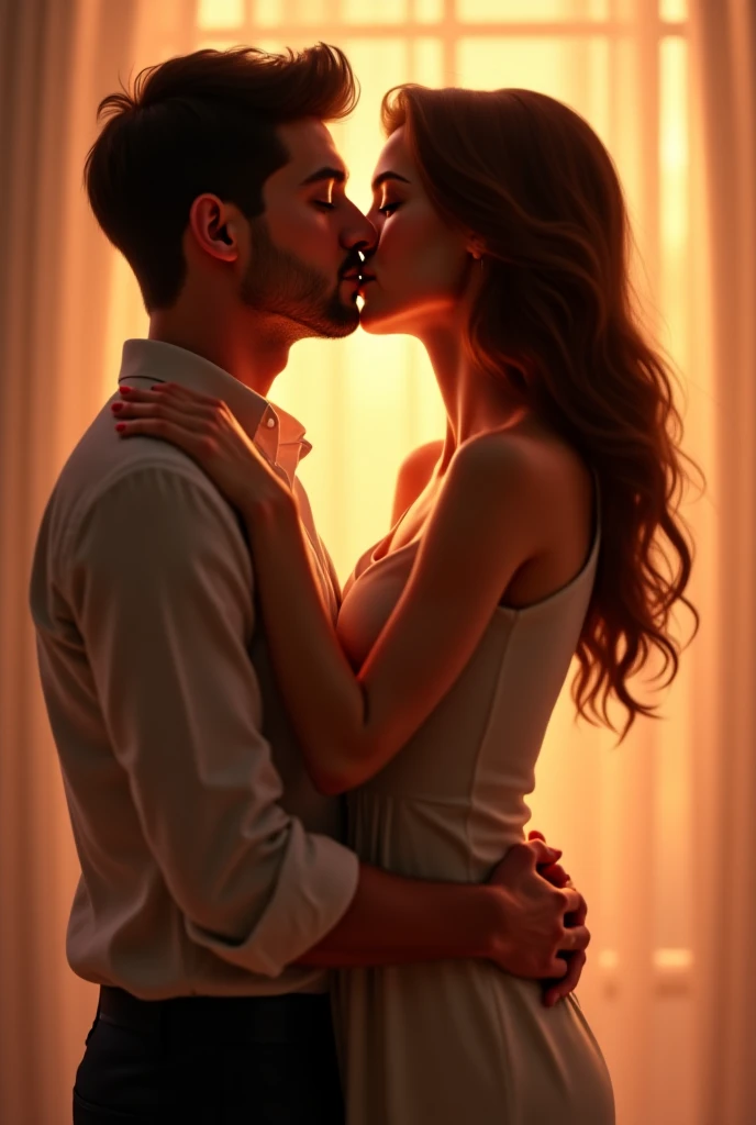man kissing