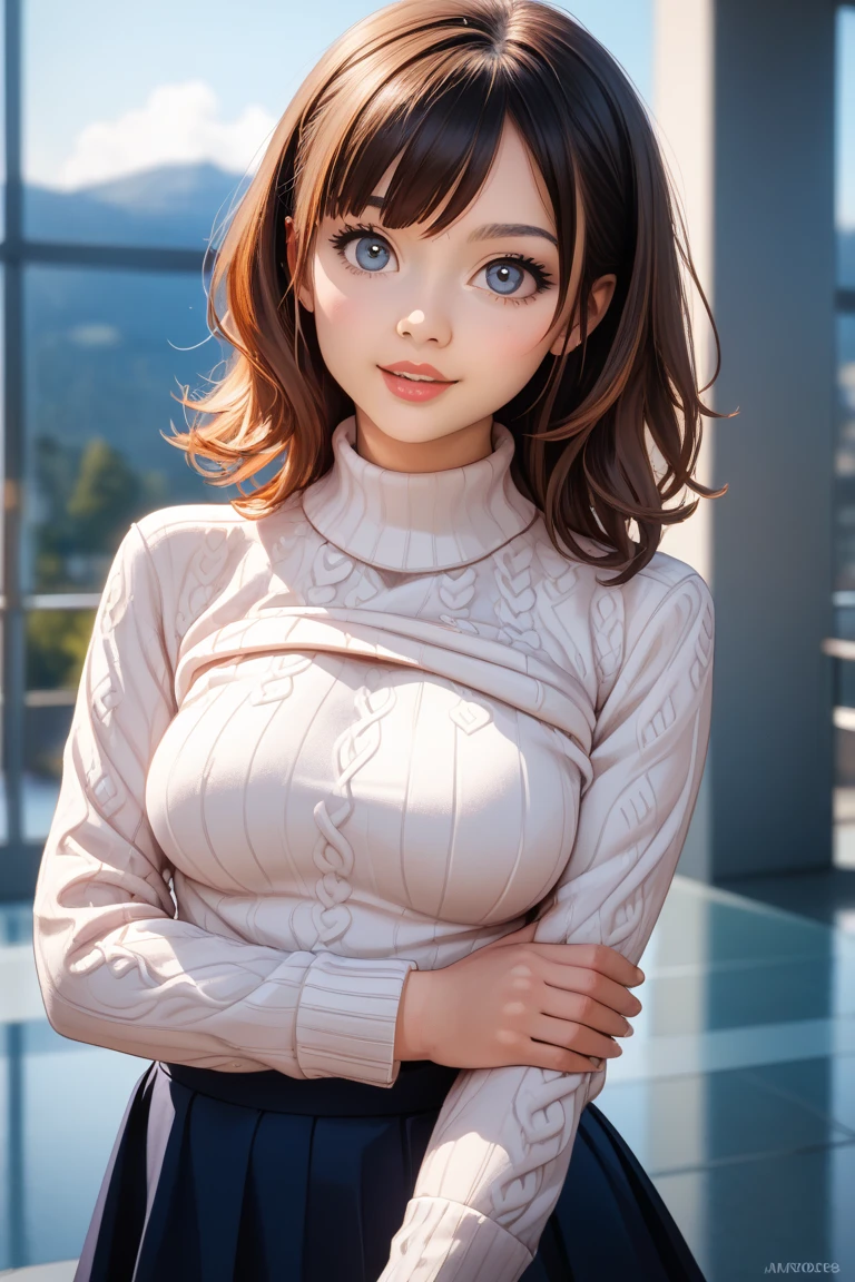(random porn pose),(random hairstyle),(Highest image quality,(8k),ultra-realistic,best quality, high quality, high definition, high quality texture,high detail,beautiful detailed,fine detailed,extremely detailed cg,detailed texture,a realistic representation of the face,masterpiece,Sense of presence),sweater,tight mini skirt,stockings,Engineer boot