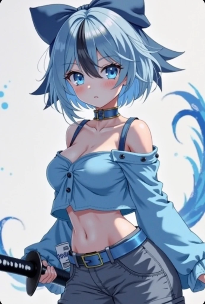 Bikini Girl、Blue hair short