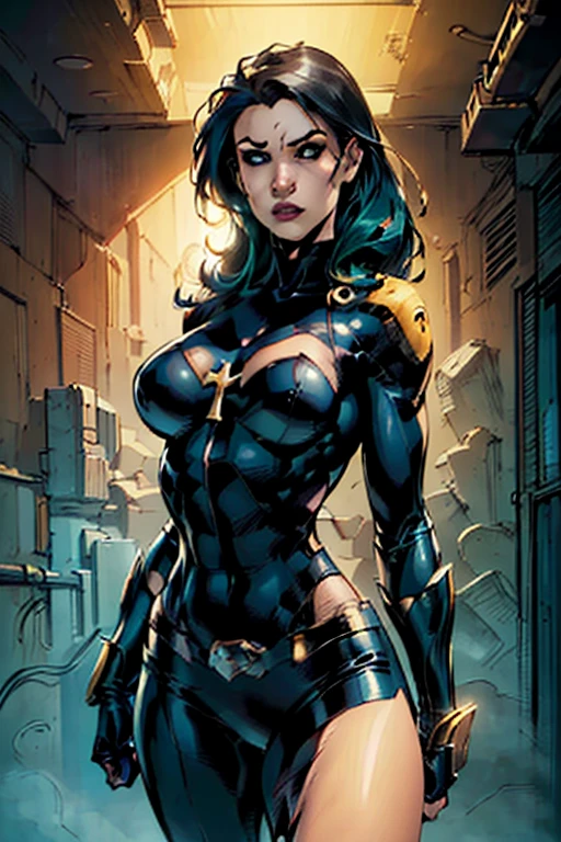 a close up of a cartoon of a woman with a gun, artegerm comic, zenoscope, Chris Moore. artegerm, by Eddie Mendoza, beautiful comic art, not artegerm style, ivan talavera and artegerm style, Artegerm and Warren Louw, artegerm e lois van baarle