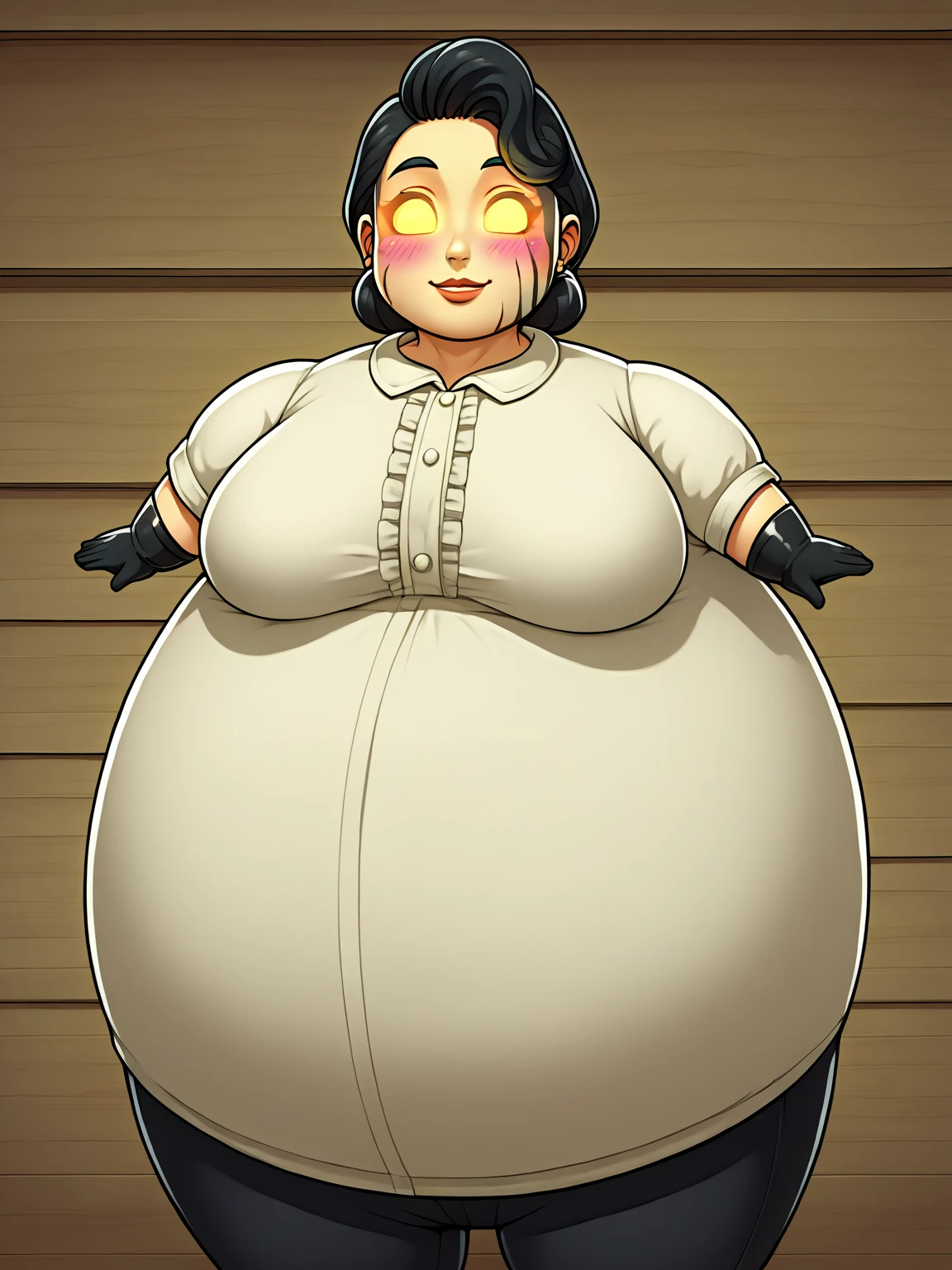 Fat obese sssbbw gluttony around belly minnie mouse