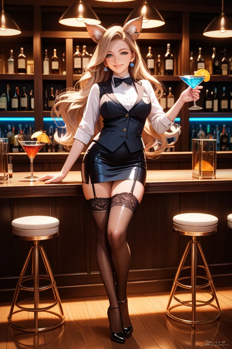 Hermosa chica francesa rubia tostada de ojos azules, femenina, sentada en un bar lleno de gente, mostrando sus hermosas piernas, She is dressed in a tight red short dress, y lleva tacones abiertos, imagen en 3D, 23K resolution, gran angular, ultra realista, ultra detallado, Estilo: Photographic 50mm lens, apertura F 2.5. Sugerencias: No debe salir: Borroso, feo, malas proporciones, mala anatomia, mal arte, mal dibujado, cara mal dibujada, mutado, mutilado, morbid, extremidades perdidas, extremidades extras, extremidades fusionadas, extremidades flotantes, fuera de foco, low res, Cartoon, plastico