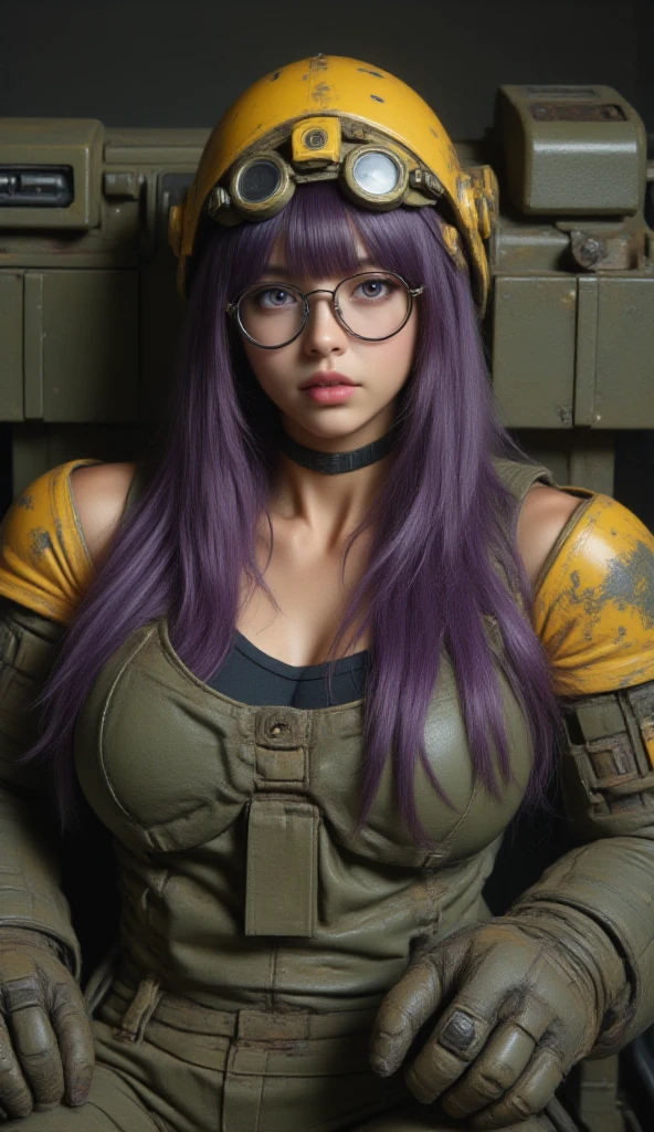 ((2D en vivo)) Obra maestra, 1 chica, cuerpo completo, Se mantiene recto, Ropa steampunk, Ropa militar, Mirando al espectador, cara detallada, girl with green Pelo ondulado, golpes, Cuernos de oveja de metal, Cabello degradado, pelo multicolor, cabello verde claro, Puntas para el cabello turquesa, Pelo ondulado, ojos degradados, ojos naranjas, (Fondo simple, Fondo blanco: 1.3)