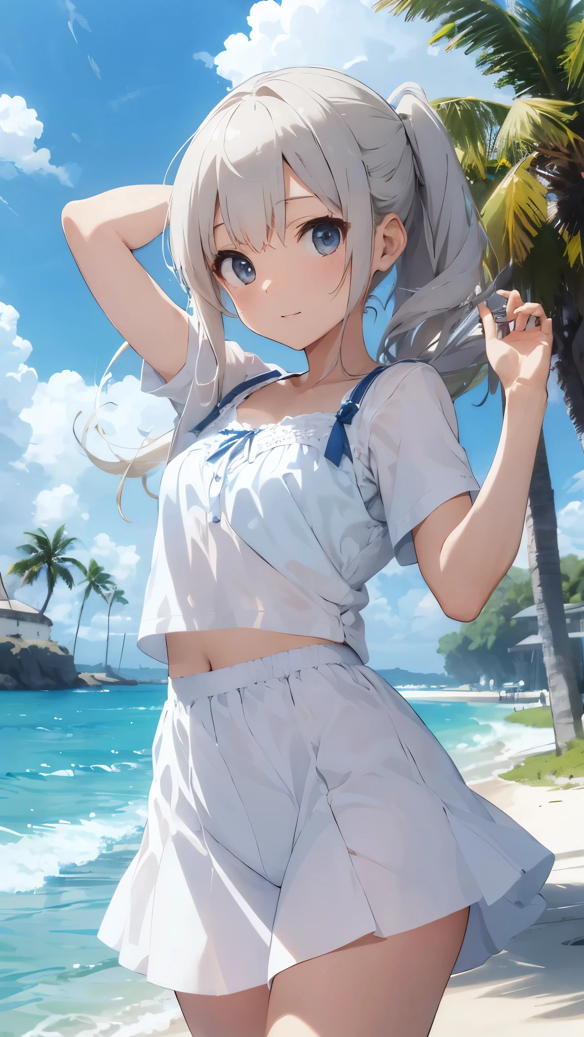 A bra clinging to a white dress shirt、Her light blue skirt flutters in the wind, revealing her underwear.、Four sisters in cute underwear and cute bras、Cute white bra with ribbon、White and light blue checked bra、Cute orange bra、White underwear with cute ribbon、White and light blue striped pants、Cute orange underwear、Sandy beach, calm and clear sea and blue sky、barefoot、Big Breasts、A bra clinging to a white dress shirt、Her light blue skirt flutters in the wind, revealing her underwear.