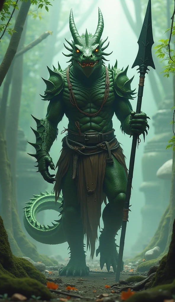 (papel de parede 8k extremamente detalhado), An average photo of a necromancer reptilian, intrincado, alto detalhe, Dramatic