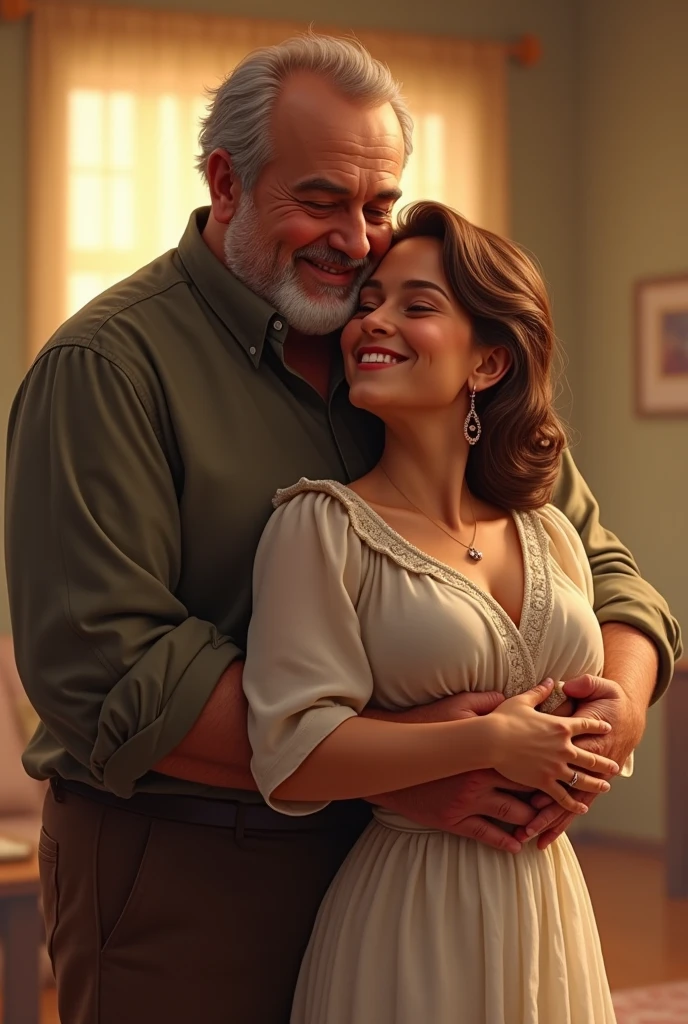 Pareja de esposos viejos, 65 years old.